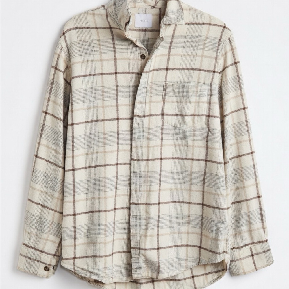 Plaid Button-Up Shirt